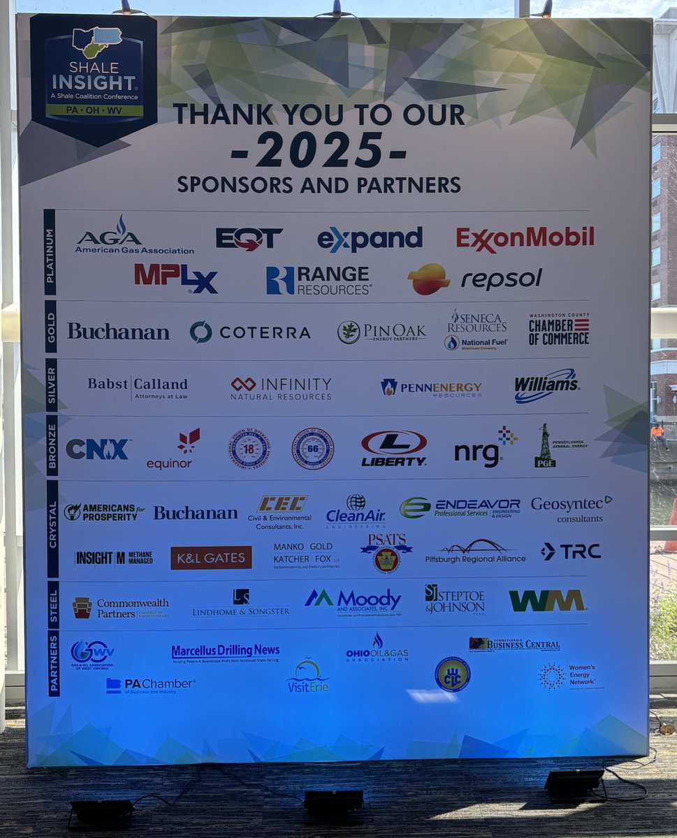 OHNaturalEnergy's tweet photo. Bruce, Shawn, and Mandolyn are in Erie, PA, at @SHALEINSIGHT, the leading conference on American shale energy, manufacturing, and jobs! 

#SHALEINSIGHT2025 https://t.co/wzbcKKjbGd