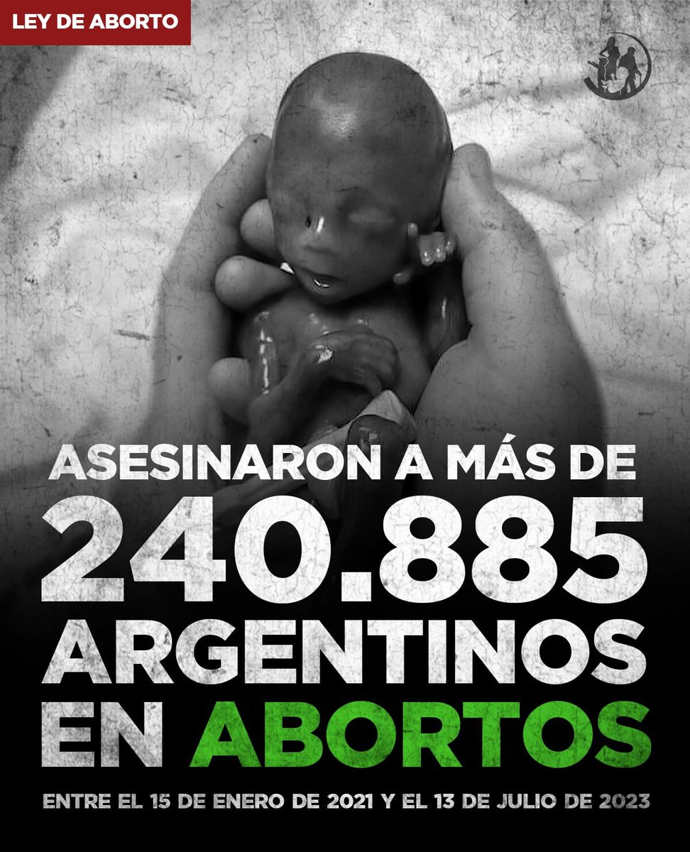 Hoy se matan más de 300.000 niños por año. Sólo en el sistema público el Genocidio implica que se asesinen 500 criaturas por día.