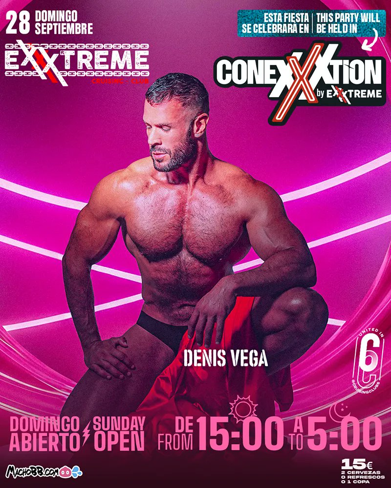 Upcoming headliners for September 25th-28th at Conexxxtion by <a href="/Exxxtremecruis1/">Exxxtreme cruising club (+18)</a> in Torremolinos.
September 25th
<a href="/manuelscalco86/">manuelscalco</a> 
<a href="/lukegaudixxx_/">lukegaudi</a> 
September 26th
<a href="/ApoloAdrii/">Apolo Adrii</a> 
<a href="/JMirandaP_/">Jonathan Miranda</a> 
<a href="/DamienAsgard/">Damien Asgard</a> 
September 27th
<a href="/RubenDiMarcoXXL/">Ruben Di Marco</a> 
<a href="/giannyxl1/">Gianni Gio</a> 
September 28th
<a href="/_DenisVega_/">Denis Vega actor</a>