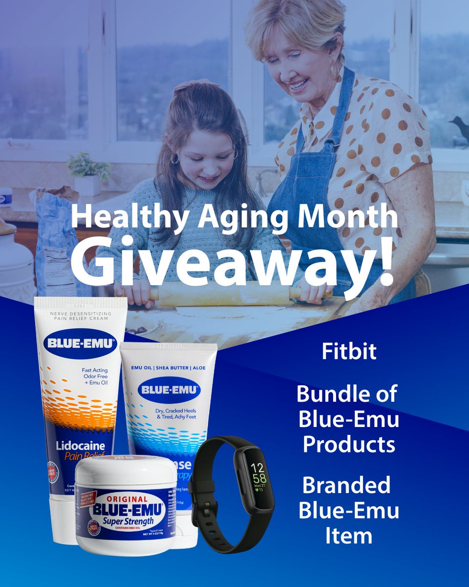 Blue-Emu "Keep Moving" Giveaway! 💙

One winner will receive:
🧴 Bundle of Blue-Emu Products (OG Cream, Lidocaine Cream, &amp; Foot Therapy)
👕 Branded Blue-Emu Merchandise
⌚️ Fitbit Inspire 3 Health &amp; Fitness Tracker

Giveaway: kingsumo.com/g/107prq3/blue… See official rules for details!