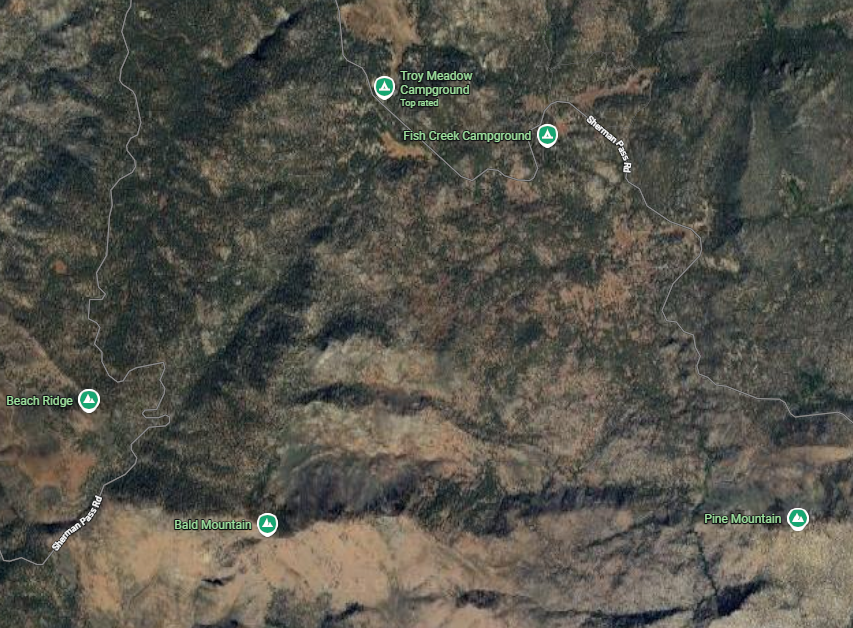 engineco16's tweet image. New fire in the area of the Troy Meadow Campground along Sherman Pass Rd. @SequoiaKingsNPS