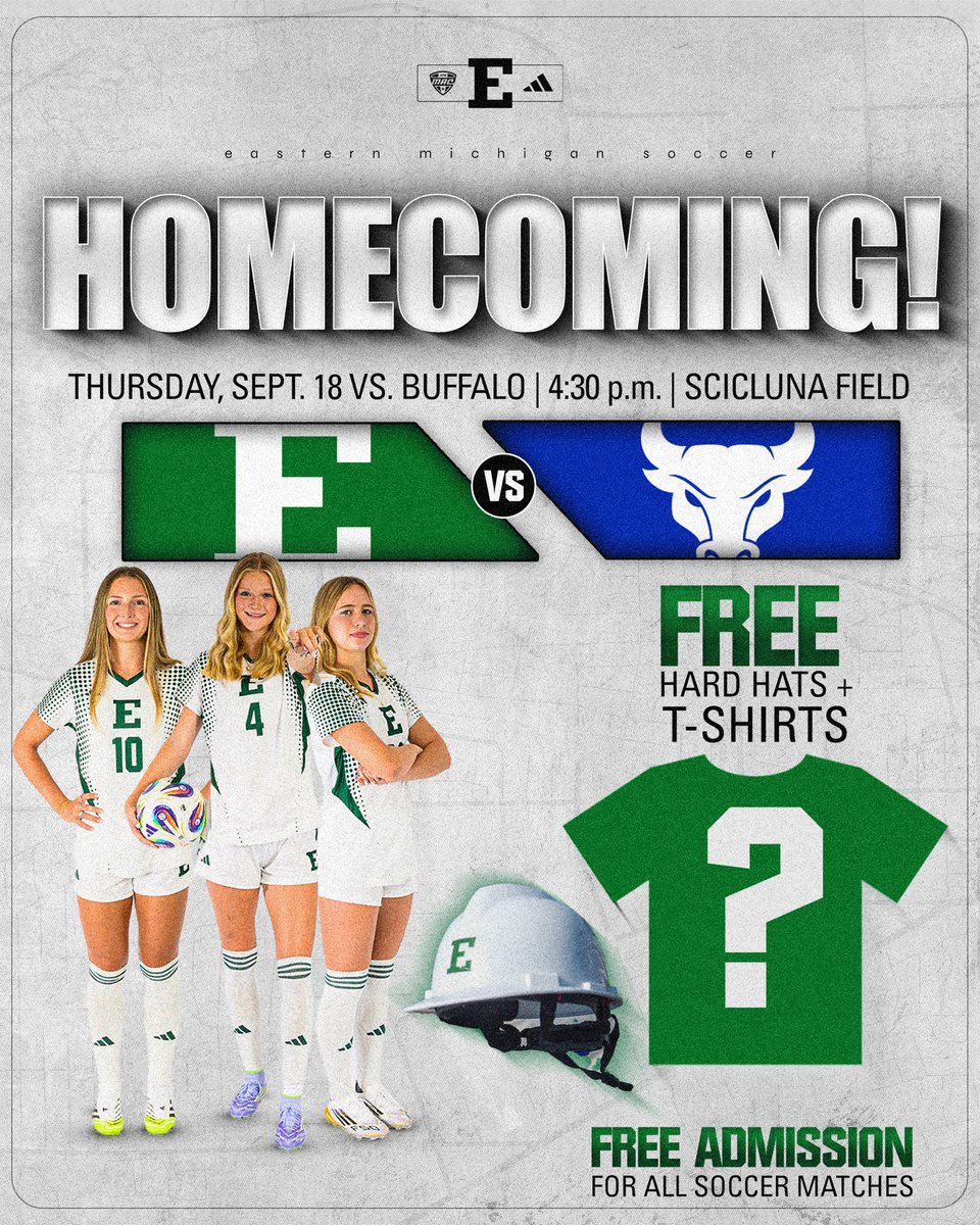 MAC opener ⚽️

Free…
🦺  EMU hard hat
👕  EMU T-shirt

#EMUEagles