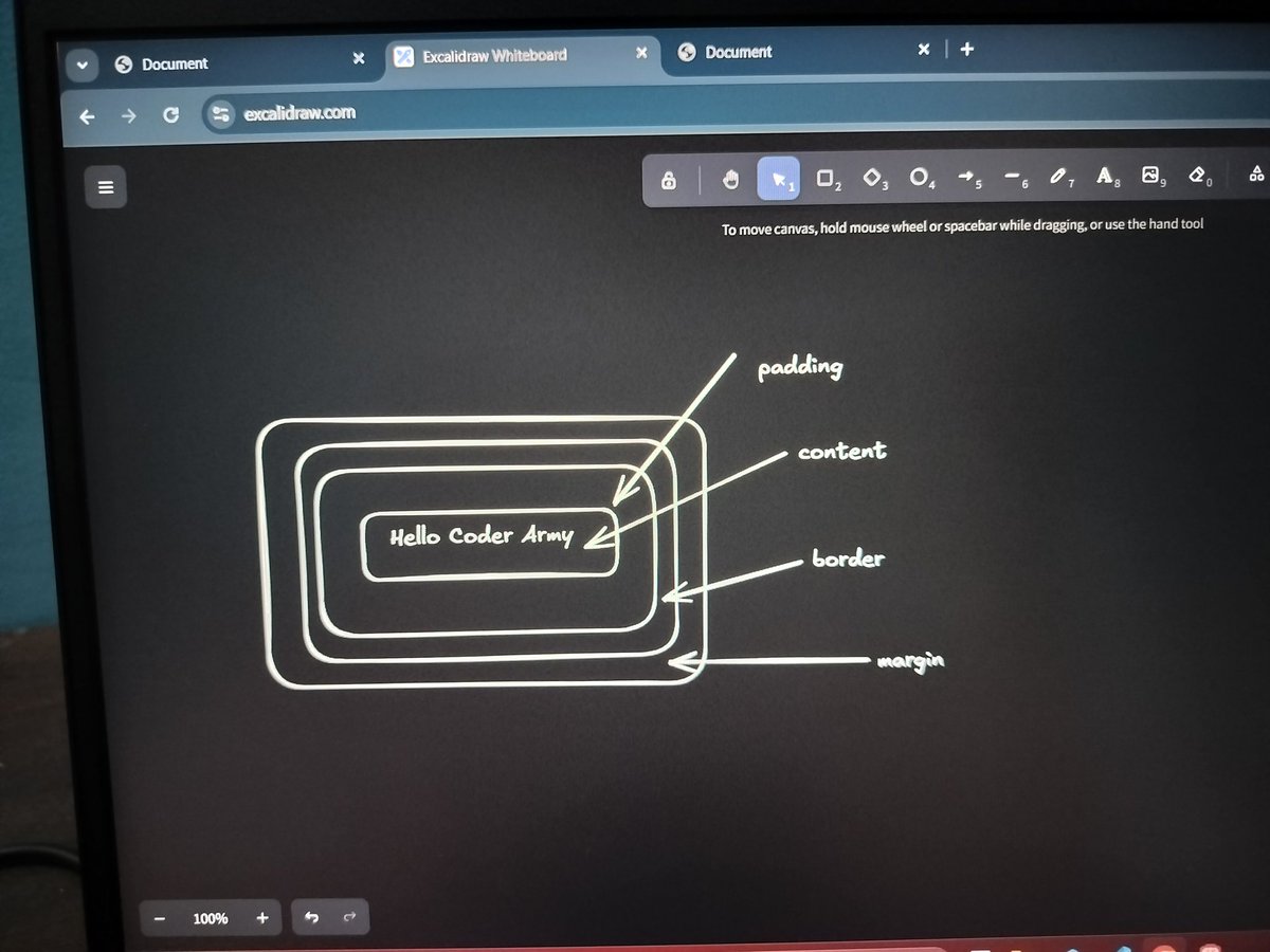 your___sd's tweet image. Started learning CSS Box Model &amp;amp; Display Property from Coder Army @rohit_negi9 🚀 #CSS #WebDev #MERNStack