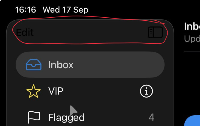 leonkay's tweet photo. Hey @AppleSupport Any idea why, in iPad os 26, when using Dark Mode with "Reduce Transparency" turned on - the Sidebar Icons are illegible? These are cropped in from an 11 inch screen shot. Thanks. https://t.co/QtE6jHlL7K