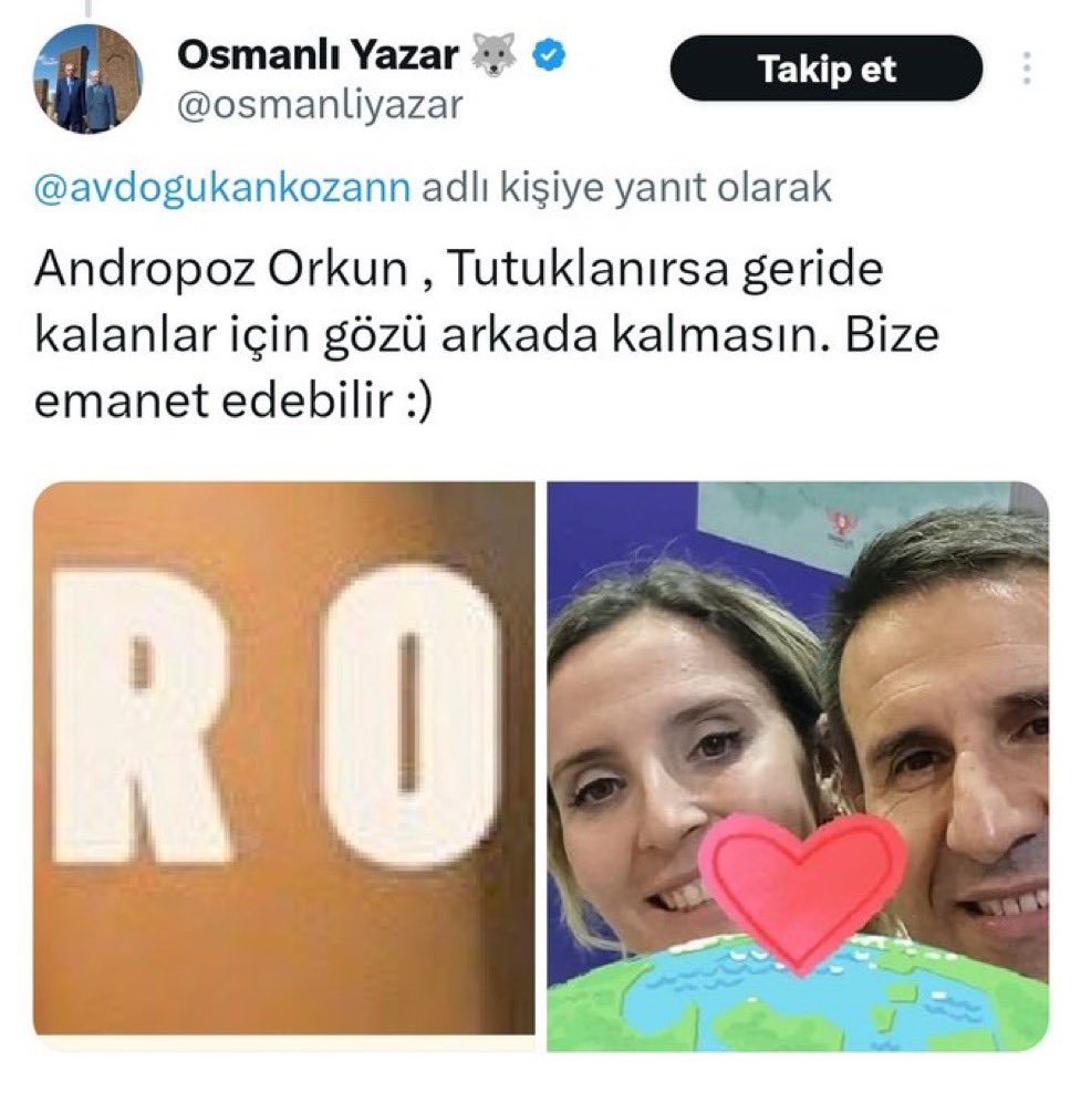 Bugün tutuklanan kahraman komutan Orkun Özeller’in eşi ve çocukları için terbiyesizce yorumlar yazan şu trollere bakın. Bu ahlaksız troll hakkında derhal işlem yapılmasını talep ediyoruz. <a href="/EmniyetGM/">Türk Polis Teşkilatı</a>