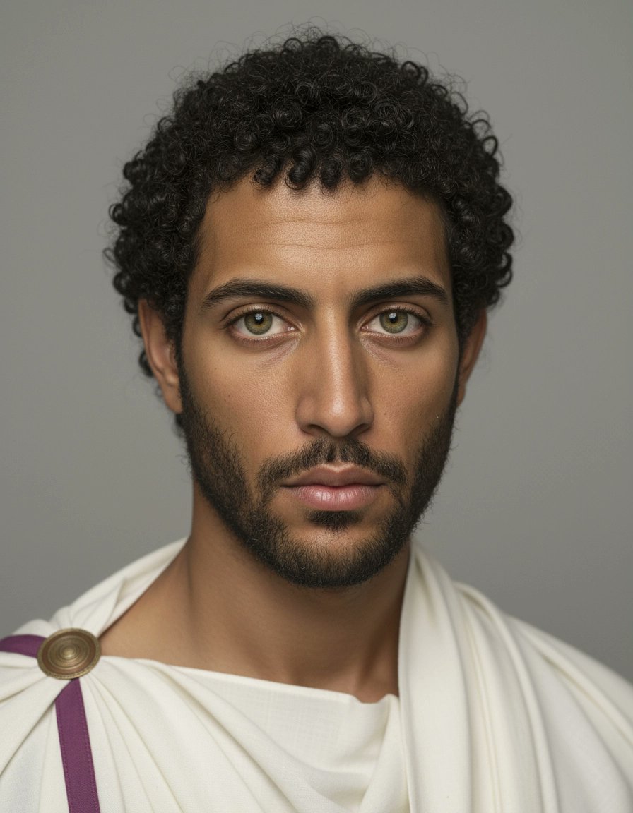 "Portrait of an unidentified man that was placed over the face and upper torso of his mummy. Dated to 150-170 AD, it is painted in encaustic on a panel of linden wood, and it was originated in Roman Egypt."