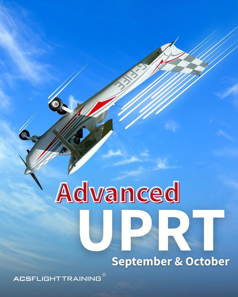 ACSflight's tweet image. We have availability on our Advanced Upset Prevention and Recovery Training course across September and October. Bookings open below! ⬇️ 

UPRT Course: shop.acsflighttraining.co.uk/Advanced-Upset…
