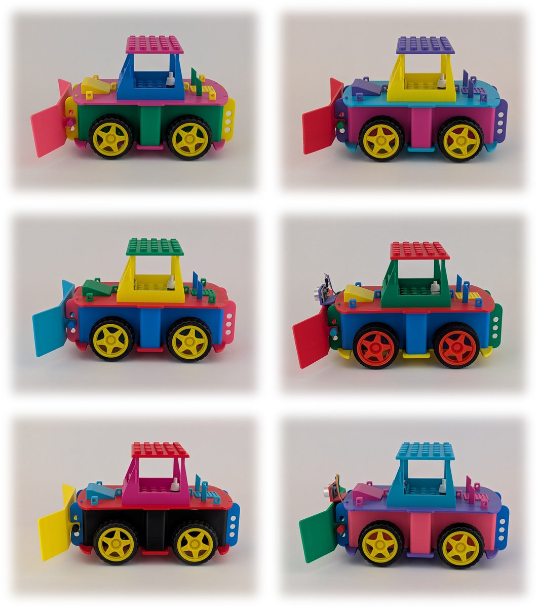 Finished a very special project for my daughter and her school class: a fleet of 6 colorful ESP32-controlled robot cars!
A huge shoutout to @BambuLab! The X1-Carbon made the parts so easy. So happy to support their learning with FunTech! <a href="/247_printing/">Albert is 247printing</a> 
-> custom-build-robots.com