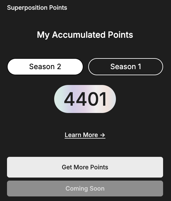 Season 2 of Superposition is in full swing. Our points have been updated. That's nice. Points aren't being awarded as quickly as before, but the results are still good. Gmeow