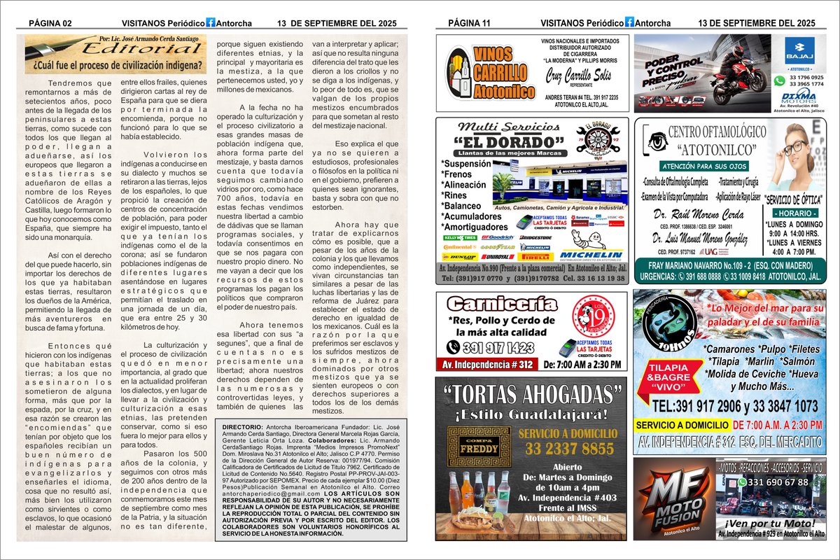 PerAntorcha's tweet photo. 📢✨ ANÚNCIATE 👉¡HAZ QUE TODOS TE VEAN! Impulsa tu negocio y llega a más clientes con Periódico Antorcha Altos 📰 💥Promociona tus productos o servicios en nuestra Edición Impresa y Redes Sociales.
Con nuestros paquetes publicitarios, conectas con una audiencia real y cercana.📢 https://t.co/pbOO1yEcR3