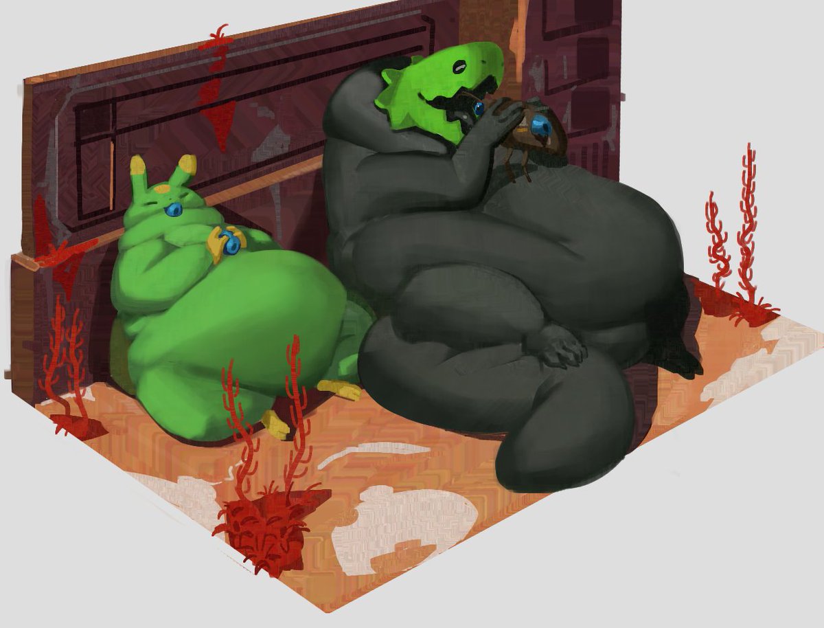 Snacking before hibernating... ʕ•-•ʔ 💚