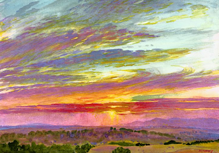 Art of the Day! "Sunset, Moncloa, Madrid". Buy at: ArtPal.com/apperleyart?i=…
