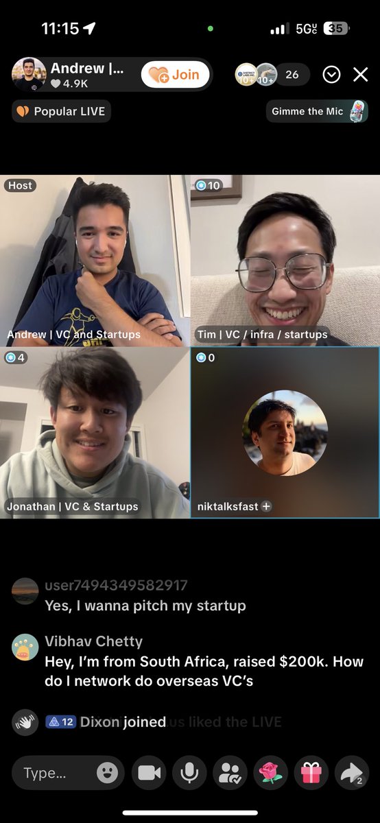 Last night on Tik Tok

VC Tik Tokers unite

<a href="/chandr3w/">Andrew Chan</a> <a href="/tnachen/">Timothy Chen</a>