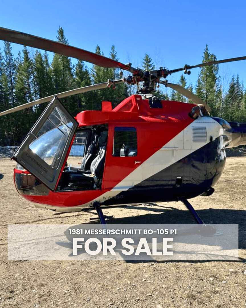 Sellacopter's tweet image. Twin-turbine. VIP interior. Legendary performance.

This 1981 #Messerschmitt BO-105 P1 blends utility and comfort with dual pilot seating, room for three passengers, and a clean VIP cabin setup. 

Find more details here: sellacopter.com/1981-messersch… 

#TwinTurbine #AviationSales