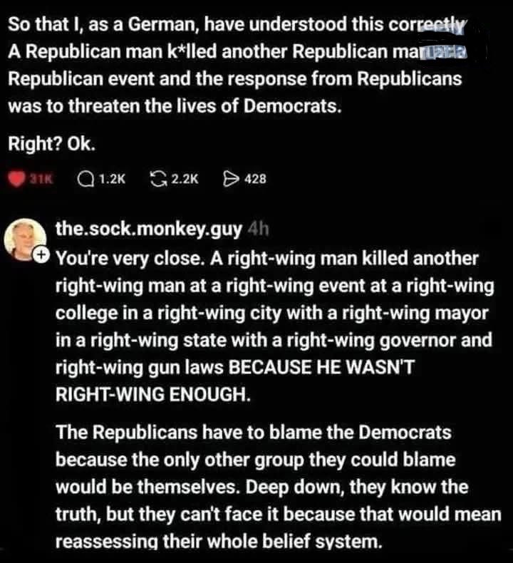 BigBlueWaveUSA's tweet image. Memo to internet users:
Republicans will never “reassess their whole belief system.”
So, where were we before the MAGA on MAGA violence?
Oh yeah:
#ReleaseAllTheEpsteinFiles and stop the #TrumpEpsteinPedoCoverUp. Prosecute EVERY pedophile on the #EpsteinClientList.