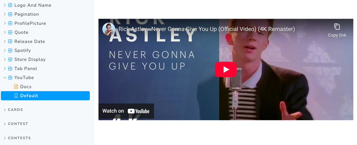 wearebluframe's tweet photo. Asked GPT‑5 for a Storybook YouTube embed component. It Rick Rolled us. Not even mad—impressed. Screenshot attached. #dev #frontend #ai #YouTube #rickroll https://t.co/LXJuC90sAV