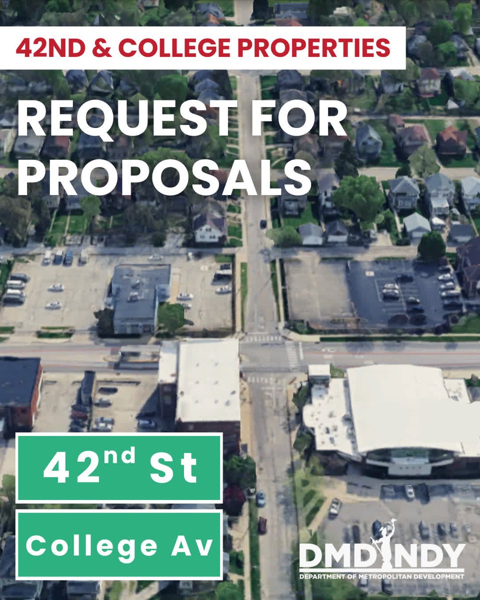 IndyDMD's tweet image. The City of Indianapolis Department of Metropolitan Development is requesting proposals for the redevelopment of 4185–4201 N. College Ave. Proposals should honor the neighborhood&apos;s character and address stakeholder needs.

For more information, visit: indy.gov/workflow/find-…