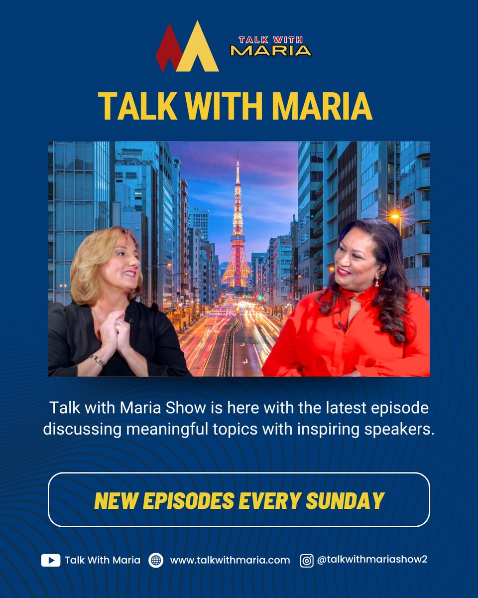 talkwithmaria2's tweet image. The wait is over! A new episode of Talk With Maria is here. We're diving into deep, meaningful topics with an incredible guest. Get ready to be inspired and gain a fresh perspective.

Watch the full episode every Sunday! Link in bio.

#TalkWithMaria #NewEpisode #Podcast