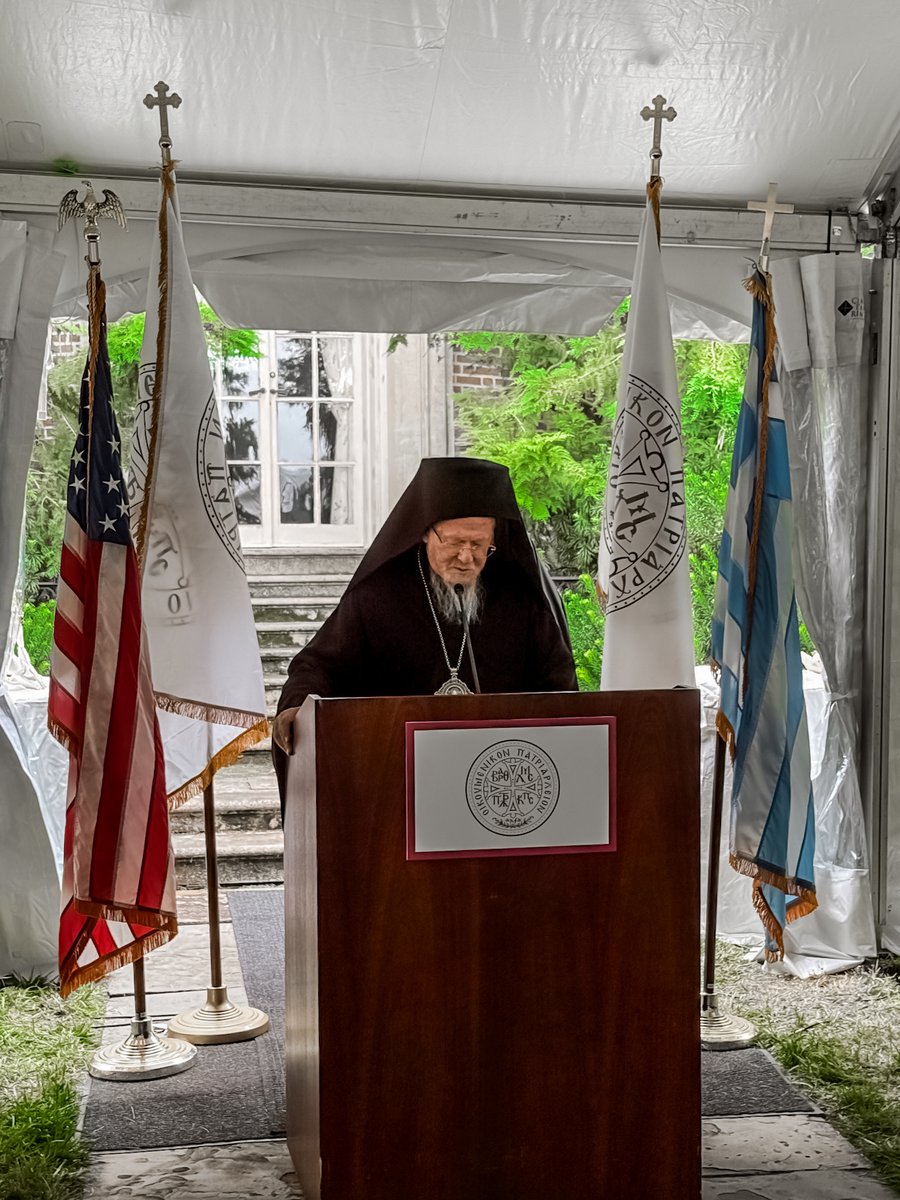 The Ambassador of Greece to the U.S. Katerina Nassika welcomed His All-Holiness Ecumenical Patriarch Bartholomew at a special event in his honor held at Dumbarton Oaks, in Washington D.C.
<a href="/EcuPatriarch/">Ecumenical Patriarch</a>