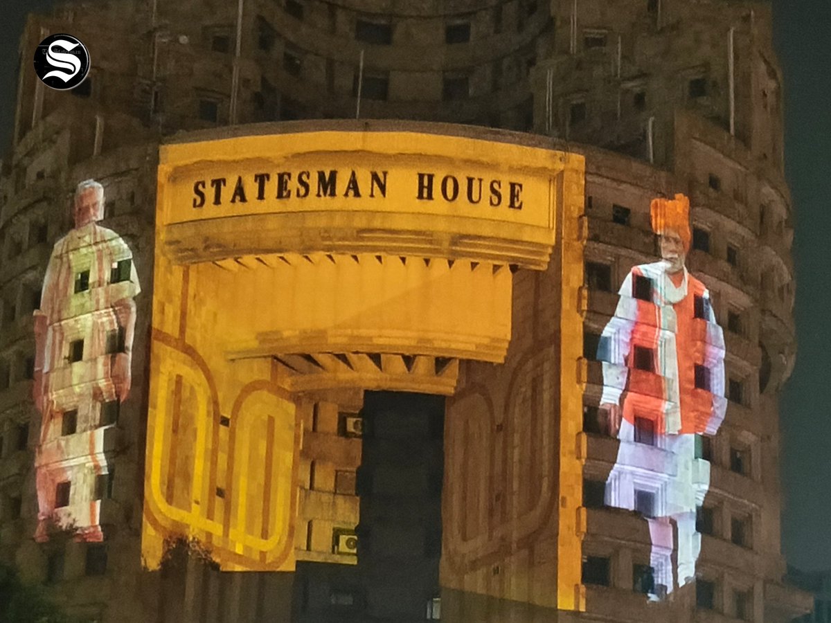 TheStatesmanLtd's tweet image. Delhi’s iconic Statesman House was illuminated with projection visuals of Prime Minister Narendra Modi on the occasion of his 75th birthday.

@narendramodi 

#PMModiBirthday #StatesmanHouse #PMModiAt75