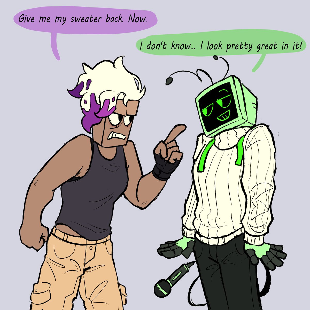 ButchCoffeecup's tweet image. Vee and Brusha my dearest loves #dandysworldfanart