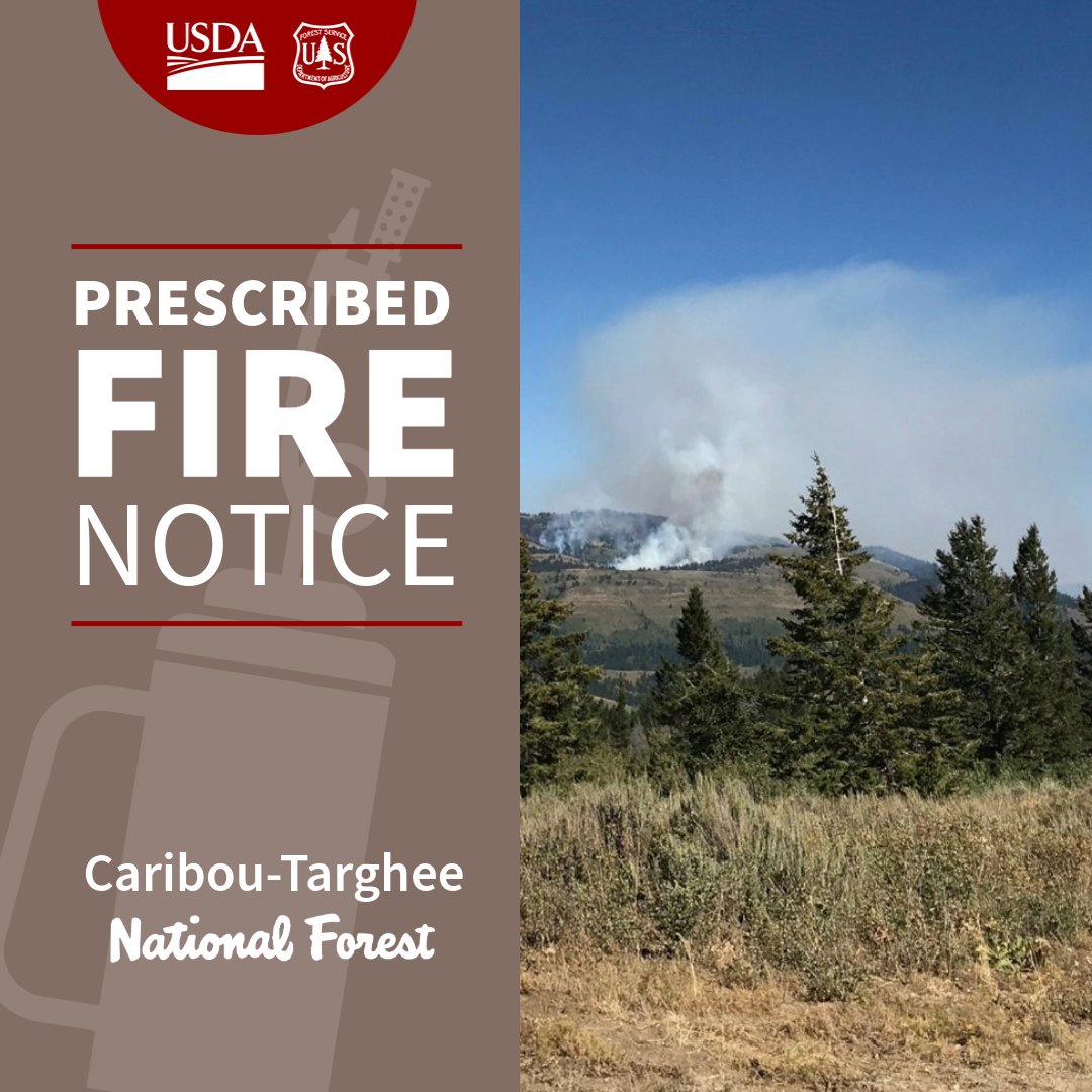 Prescribed fire ops are planned on the Teton Basin Ranger District starting Thurs, Sept 18 &amp; may continue thru the weekend. Burns target fuels reduction, habitat, &amp; forest health. Smoke may be visible—check air quality: fire.airnow.gov