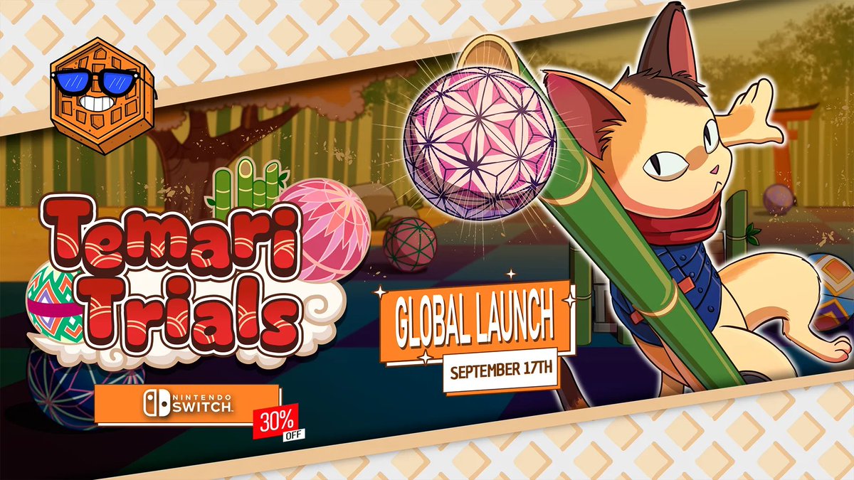 NEW LAUNCH + GIVEAWAY!

A samurai cat in training needs your sharp mind! 🐱⚔️
Solve Sokoban-style puzzles by pushing temaris to unlock chests and prove yourself on the warrior’s path in Temari Trials! 🍃🏯
Now available on Nintendo Switch with a 30% discount! 🎮

How to enter the