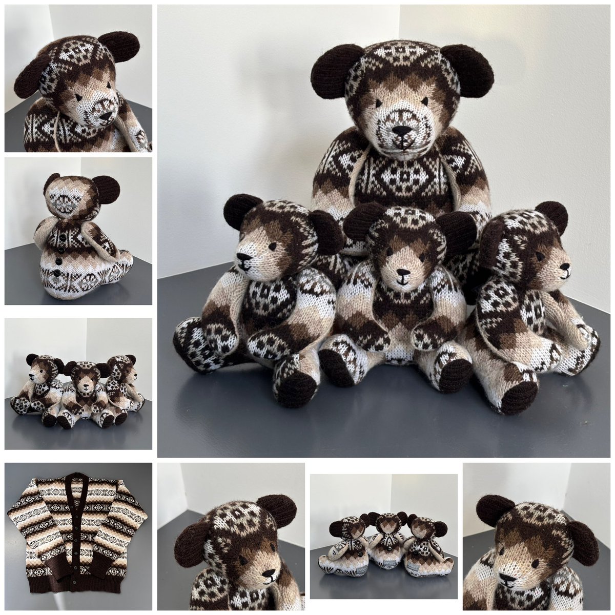 Burra Bears (@burrabears) on Twitter photo Burra Bear commissions:
Winnie contacted me last year to commission a family of Burra Bears from a beautiful Fair Isle cardigan in memory of her husband, the bears are now home in Edinburgh bringing back happy memories of a much loved husband and Dad 
#burrabears #shetland Burra Bear commissions:
Winnie contacted me last year to commission a family of Burra Bears from a beautiful Fair Isle cardigan in memory of her husband, the bears are now home in Edinburgh bringing back happy memories of a much loved husband and Dad 
#burrabears #shetland