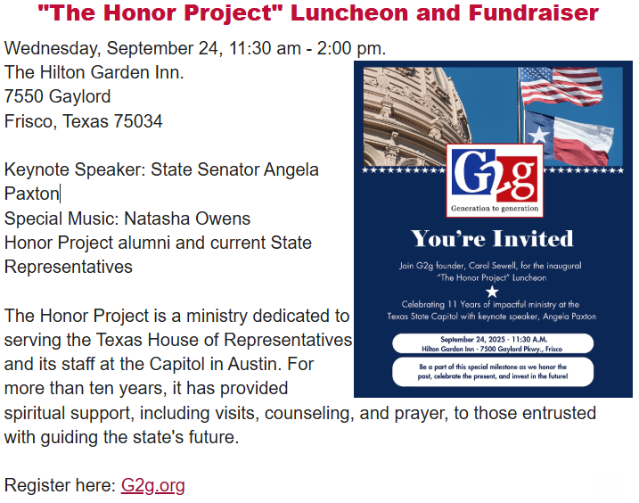 You are Invited to attend The Honor Project luncheon -g2g.org  mailchi.mp/bc6bf42b62ea/g…