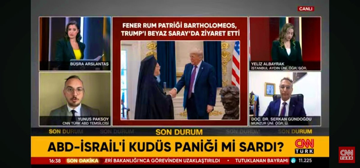 İşgalci Netanyahu’nun Kudüs açıklamalarını Kıymetli Hocalarımla Büşra Arslantaş moderatörlüğünde CNNTürk ekranlarına değerlendirdik. <a href="/cnnturk/">CNN TÜRK</a> <a href="/YelizAlbayrak3/">Yeliz Albayrak</a> <a href="/yunuspaksoy/">Yunus Paksoy</a>