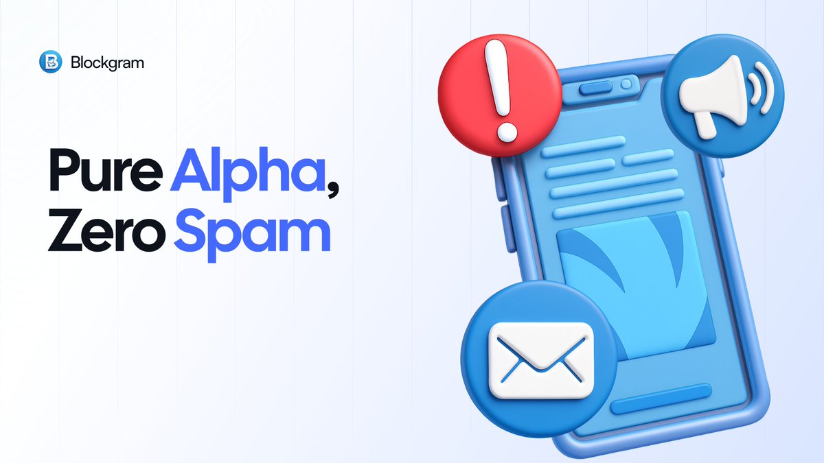On Telegram every ping feels the same.
📢 Spam.
💬 Noise.
🚀 Alpha.

Your phone lights up 200 times a day… and you still miss the one message that mattered.

Blockgram flips this with smart notifications → KOLs, devs, whales prioritized.
Signal > Noise.