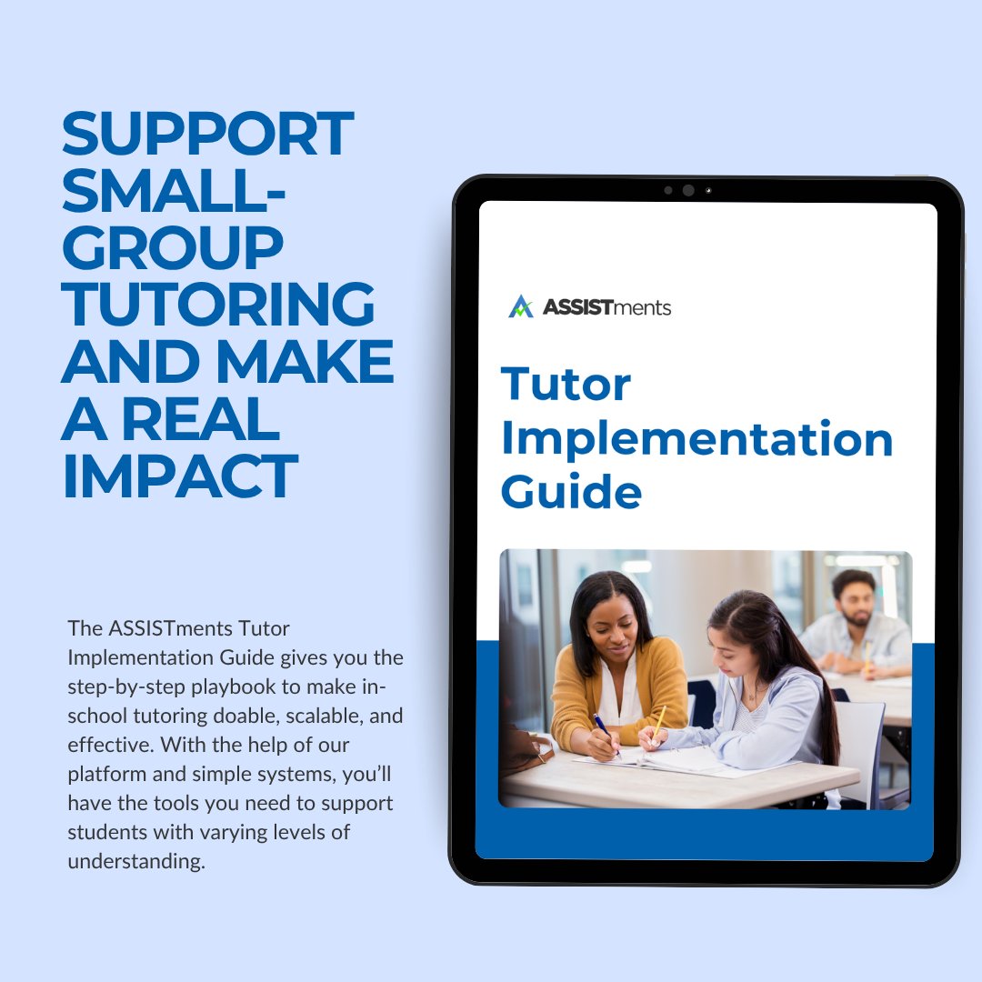 assistments's tweet image. Are you supporting struggling students? Give them the extra support they need by launching a free tutoring program. This free, research-backed toolkit gives you everything you need to get started!
bit.ly/46LxECP
#mathtutoring #mathedtech