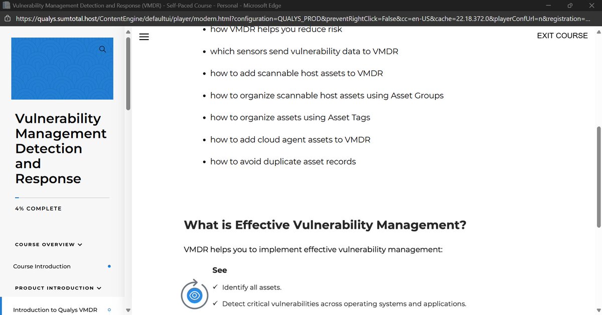 theitgirliee's tweet image. Day 87 &amp;amp; 88💃
No labs for a while guys, I&apos;ve been learning and studying. From malware information sharing platforms to ingesting threat intelligence as well as Qualys&apos; Vulnerability Management Detection &amp;amp; Response &amp;amp; some other certs (the link are below).
#100DaysOfCyberSecurity