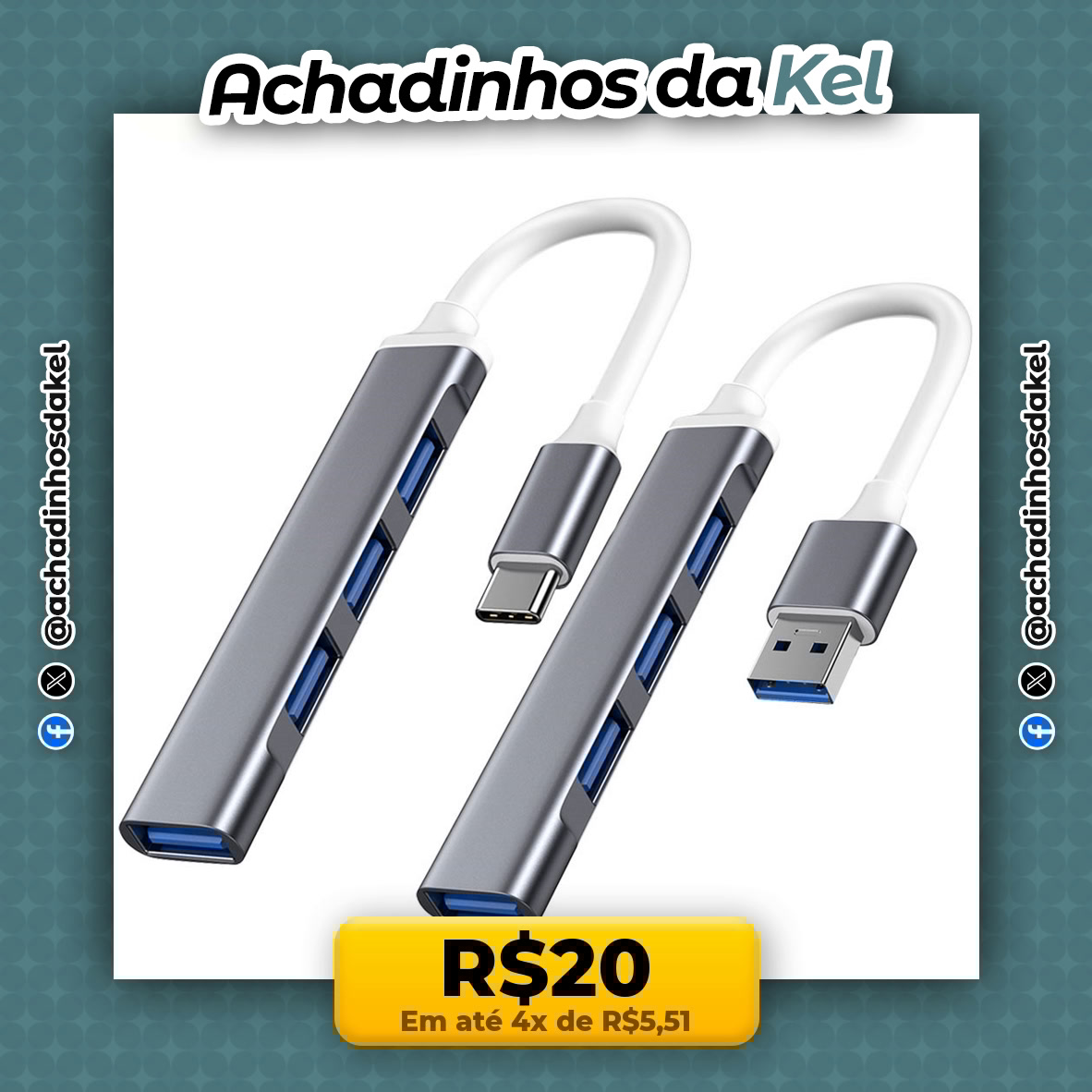achadinhosdakel's tweet image. TUDO CONECTADO NUM PISCAR! 🤩🔗

🔌 HUB USB3.0 OTG Type C 4 em 1
🔥 POR R$20

🛒 s.shopee.com.br/2LOGxLHCB7

#HubUSB #TypeC #TechEssencial