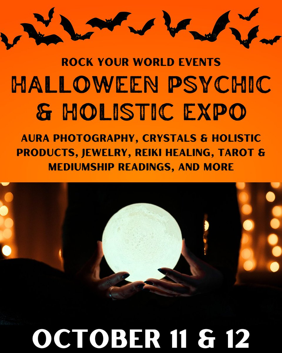 Meet one-on-one with psychics, healers, and receive detailed readings at the Halloween Psychic &amp; Holistic Expo! 🔮

The expo returns to <a href="/acwmc/">@acwmc</a> on Oct 11 &amp; 12 with a full day of crystals, holistic products, astrology charts, aura photography and more!

🔗: bit.ly/HalloweenExpo2…