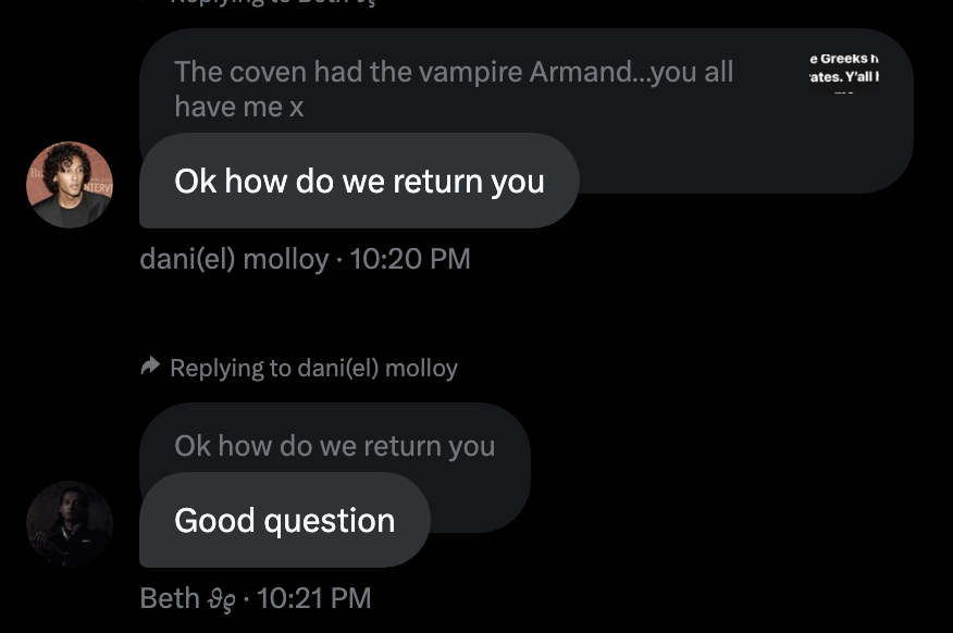 intimate with the vampire tweet media