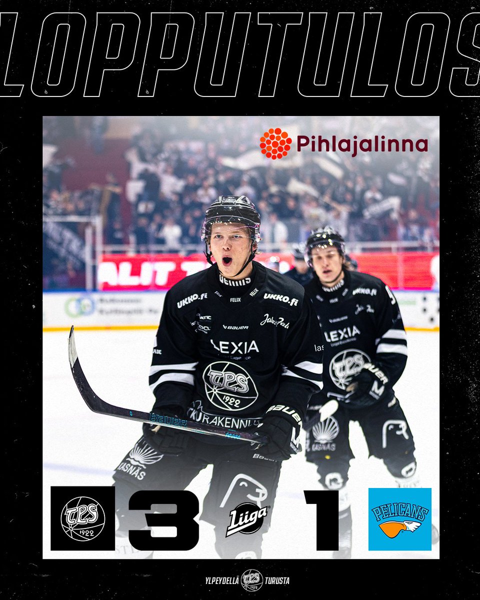 Illan lopputuloksen tarjoaa Pihlajalinna! 🍯

#HCTPS #Turku #Liiga