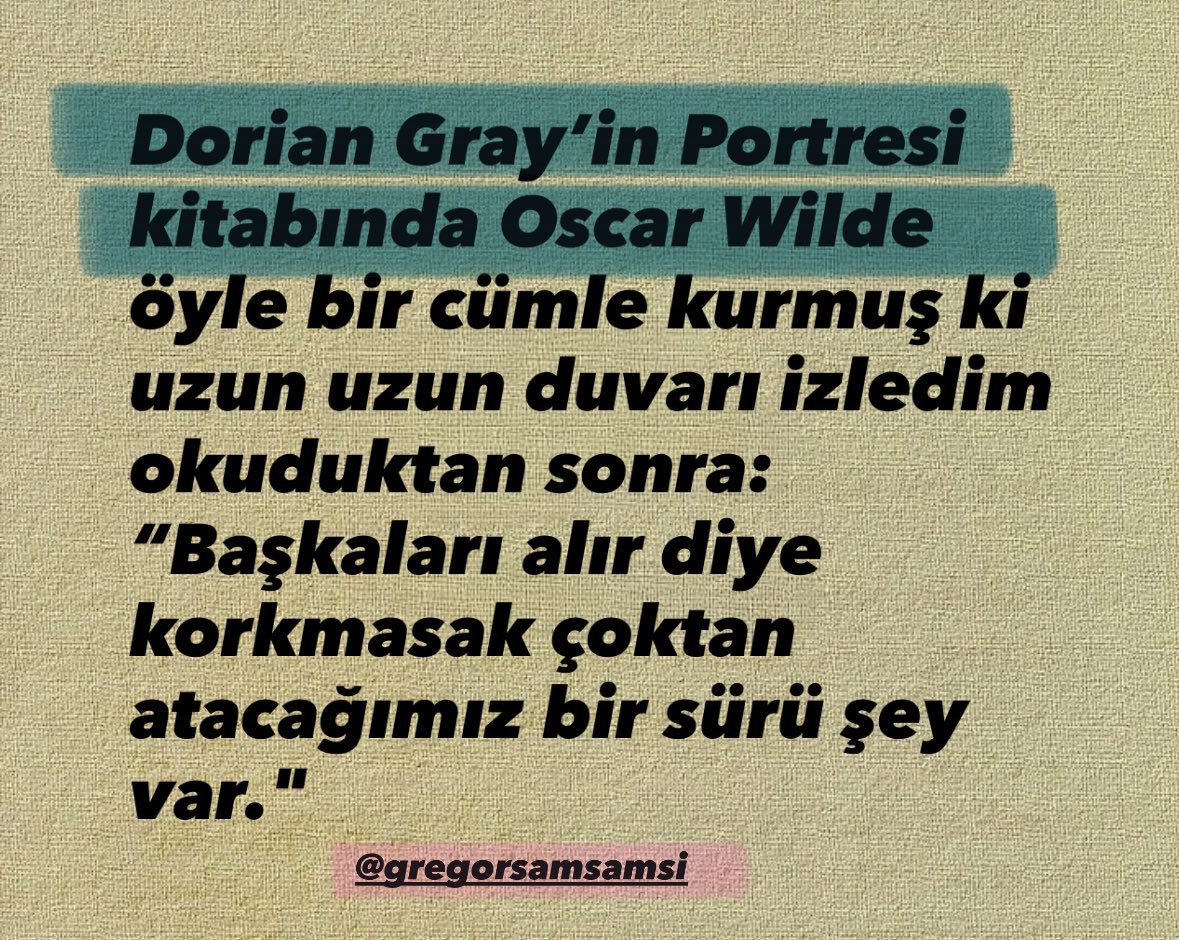 Başkaları alır diye korkmasak, çoktan atacağımız bir sürü şey var.