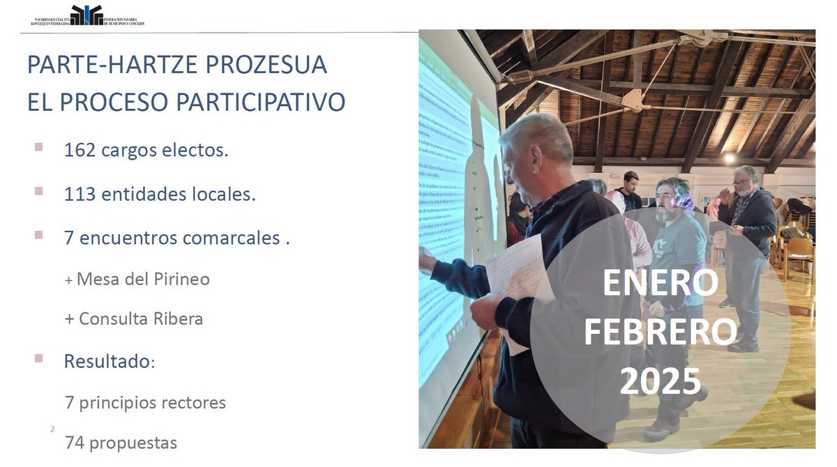 Gaur <a href="/parlamentoNA/">Parlamento de Navarra / Nafarroako Parlamentua</a> <a href="/FNMC_NUKF/">Federación Navarra de Municipios y Concejos</a> k  despopulazioaren inguruan egindako partehartze prozesuaren ondorioak azaltzen. 

Ante el reto de la despoblación, abogamos por medidas valientes y transversales