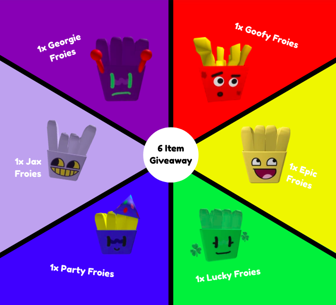 Giveaway for 6 different items of mine in an attempt to hit 1.9k wow 🤩

Requirements are  
. Follow <a href="/VeryYummyPotato/">Yummy Potato</a> ✨
. Like + Retweet this post ❤️🔁
. Reply with your favourite froies📢

Ending this giveaway in a week, plus cancelling this giveaway if there are low entries😜