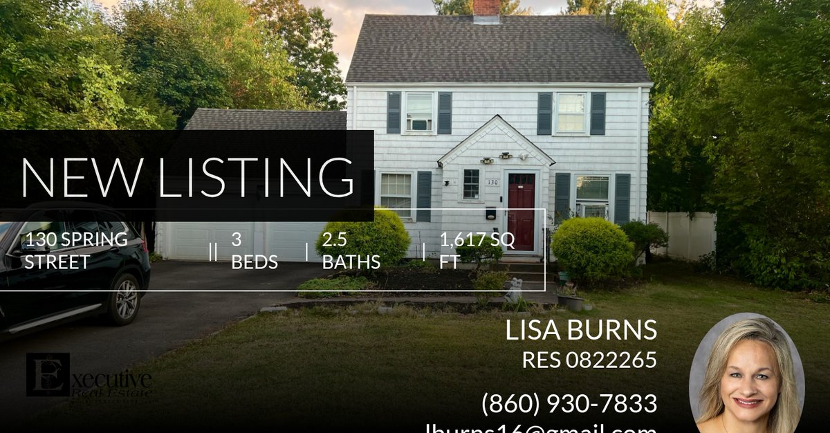 📍 New Listing 📍 Take a look at this fantastic new property that just hit the market located at 130 Spring Street in Glastonbury. Reach out here or at (860) 930-7833 for more information!

Listed by Deepak Sharma

Lisa Burns, Real... homeforsale.at/130_SPRING_STR…