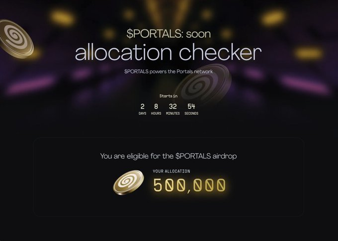 sabrinabenayoun's tweet image. 💎 Check your $PORTALS allocation today!

Allocation checker: genesis.portalsfoundation.network

Token goes live September 16, 12:00 UTC / 5:00AM PDT 🚀

More info in the megathread:
x.com/_portals_/stat…

#PORTALS #Blockchain #CryptoCommunity