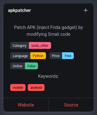 rawsec_cyber's tweet image. New tools were added on the #Rawsec #Cybersecurity Inventory

@noraj_rawsec added

📌 Intelligence IPv4 Blocklist by duggytuxy
📌 Wirego by NothNoth &amp;amp; whiskeyo at @quarkslab
📌 APKpatcher by MadSquirrel
📌 hrtng by Sergey Belov at @kaspersky

inventory.raw.pm