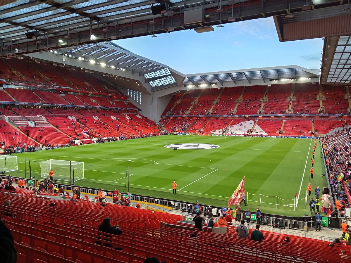 First game at Anfield. Champions League night. In the Kop. Doesn't getter better than this! #YNWA #LFC