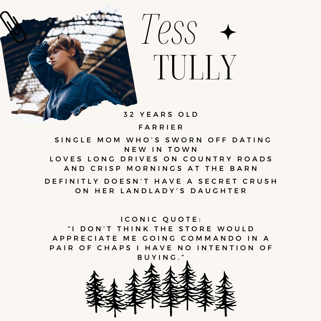 Less than a week until Touch the Sky is LIVE, so I think it's high time we got to know the leading ladies! I am head over heels for Tess, Jacinthe, and their swoony small town love story 🥰
Touch the Sky releases September 23rd! Add it to Goodreads here:
goodreads.com/book/show/2406…