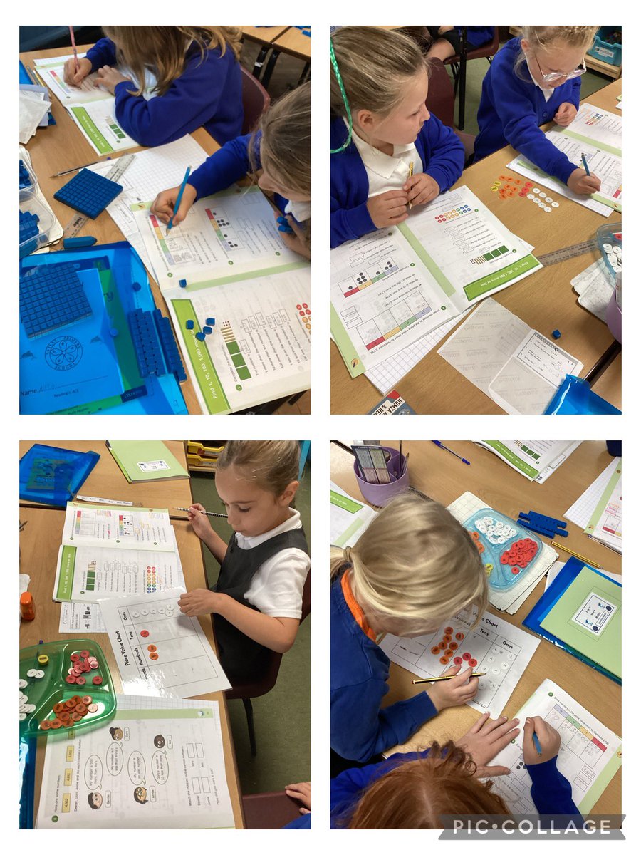 astley_primary4's tweet image. Using manipulatives in maths to support our understanding of more or less for numbers up to 10,000! #mathsisACE #PlaceValue #foundationskills @Astley_Primary