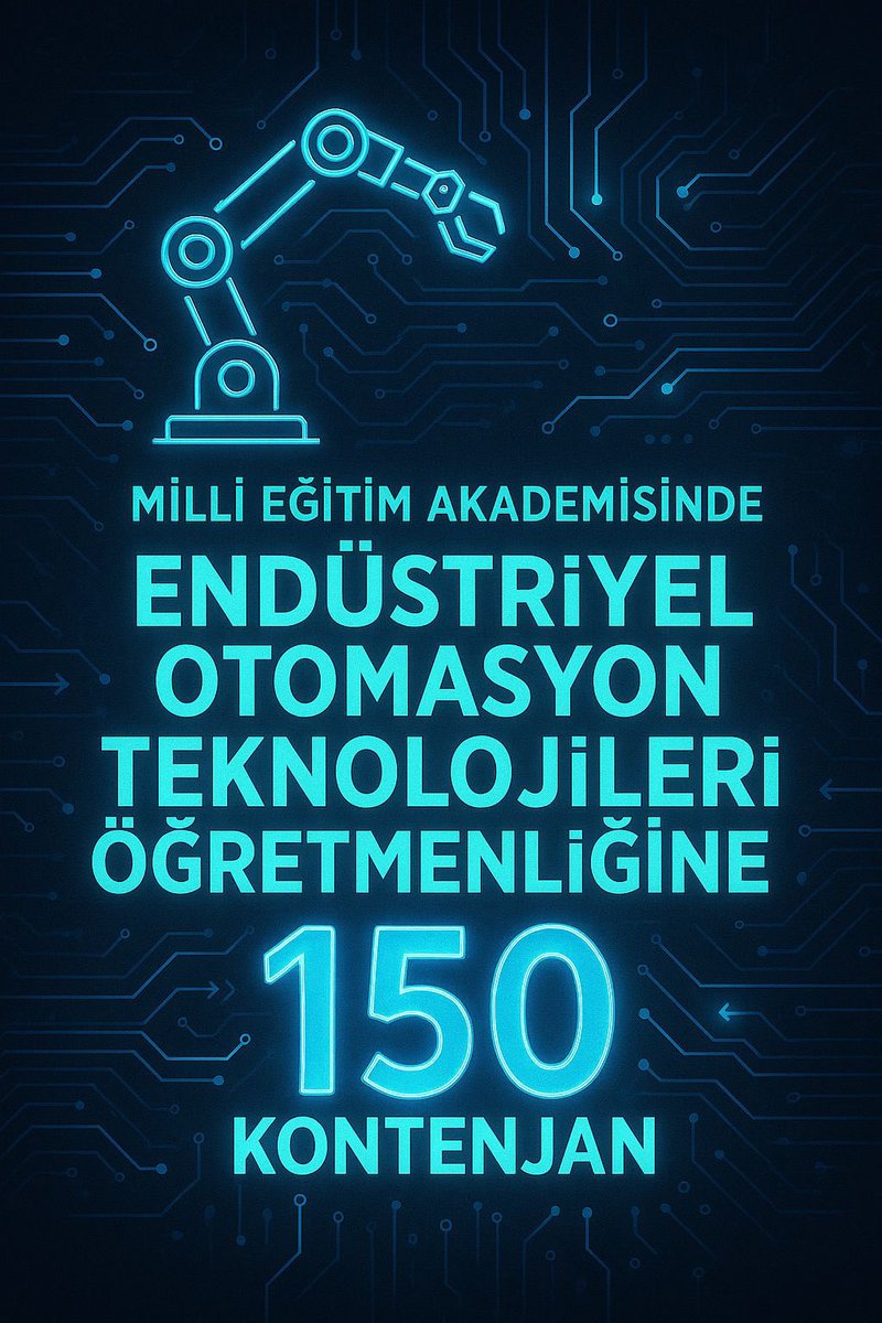 edaoksuz16's tweet photo. Türkiye’nin geleceği dijital dönüşüm ve akıllı üretimde.
Bu geleceğin merkezinde Endüstriyel Otomasyon Öğretmenleri var.

Milli Eğitim Akademisi’nde 150 kontenjan ayrılması stratejik bir ihtiyaçtır.

@Yusuf__Tekin
@meb_ttkb 
@M_E_Akademisi 

#EndüstriyelOtomasyon150Kontenjan https://t.co/LAHNaVqixA