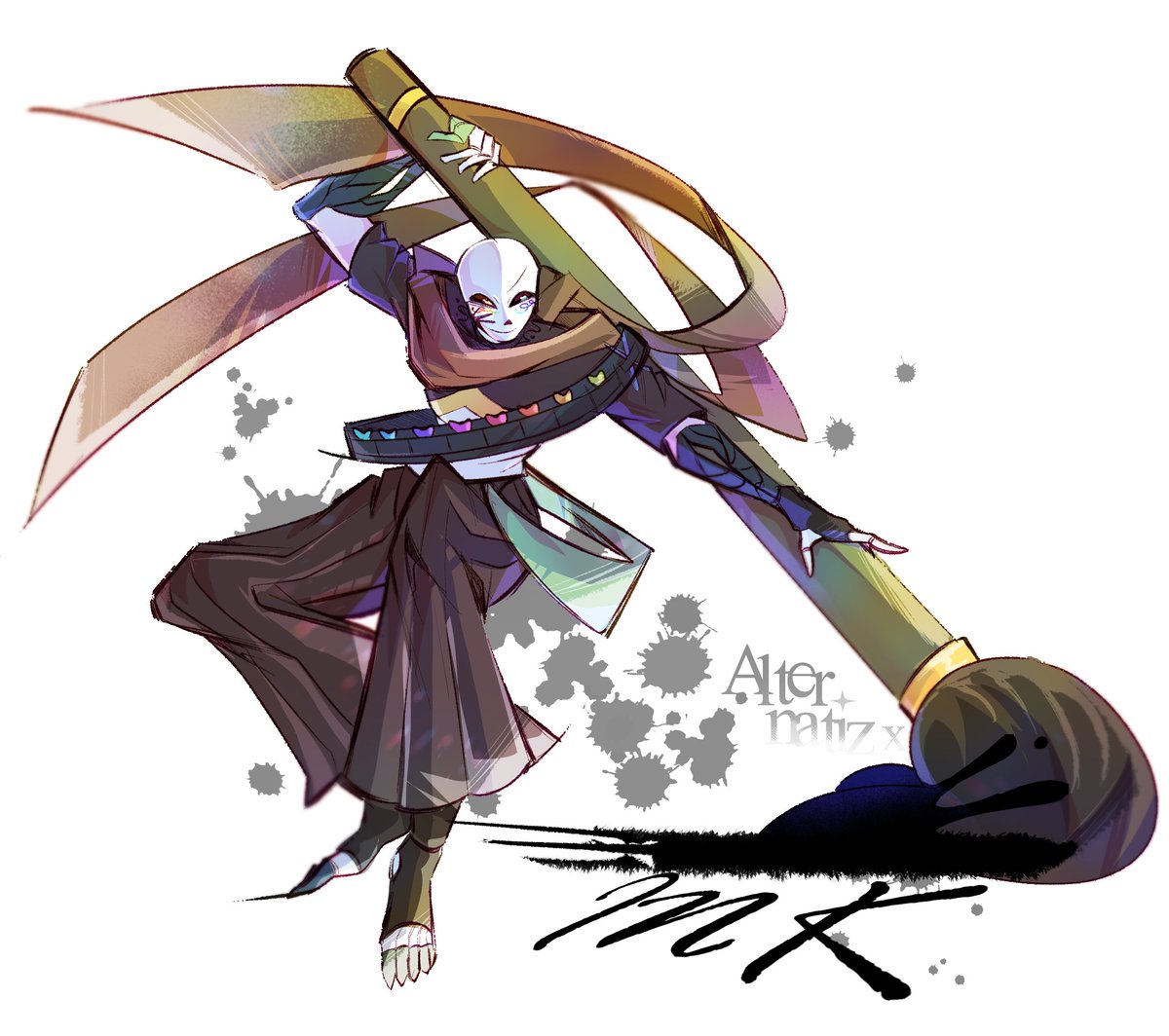 I haven't drawn him in a while, he's so cool as always,,
#inksans