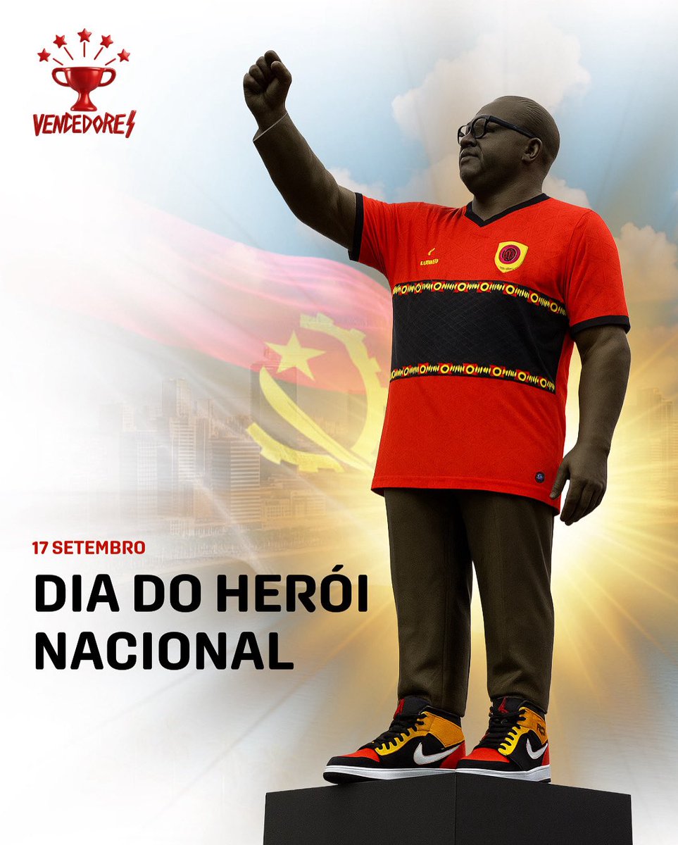 🇦🇴 17 de Setembro – Dia do Herói Nacional
Hoje celebramos coragem, luta e inspiração.
Seja o herói da sua própria história — supere desafios e vença todos os dias! 💪🔥

#DiaDoHeróiNacional #Vencedores #Angola