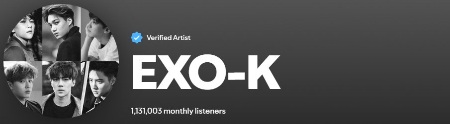 _Kpop_Stats_'s tweet photo. #EXOK reaches a new peak of Monthly Listeners on Spotify 1,131,003 (+6,828) https://t.co/LxuIQuAI7f